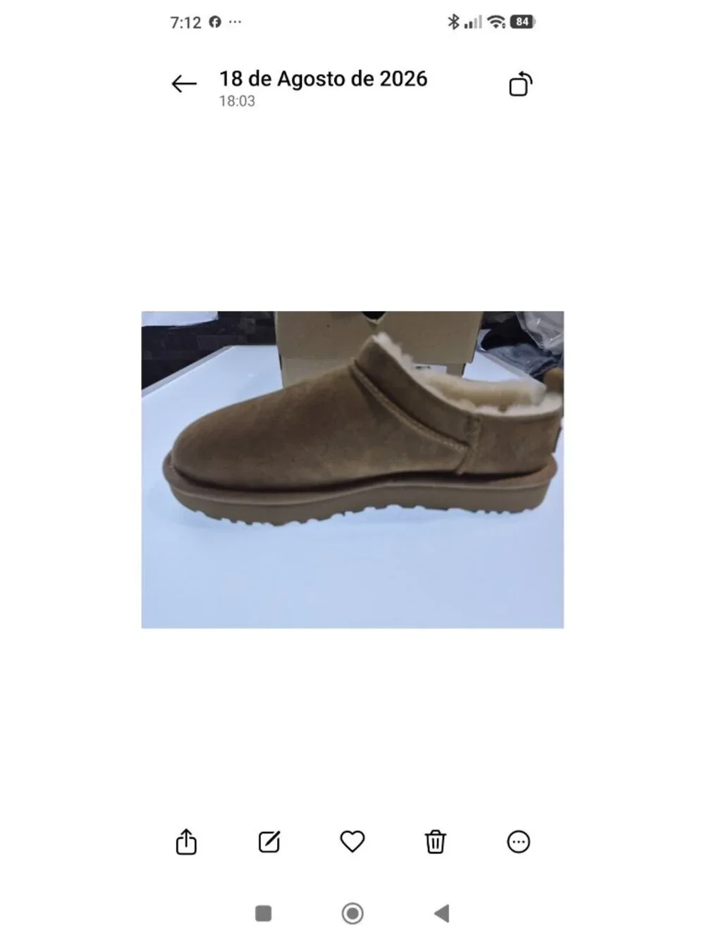 UGG Classic Micro Womens Sz 7 Chestnut Suede Sherpa